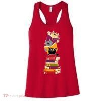 Funny Cats Reading Books Reading Book Lover Women's Tank Top thumb 0
