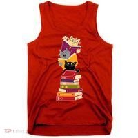 Funny Cats Reading Books Reading Book Lover Tank Top thumb 0