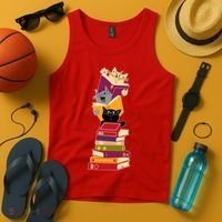Funny Cats Reading Books Reading Book Lover Tank Top thumb 4