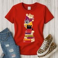 Funny Cats Reading Books Reading Book Lover Women's T-Shirt thumb 3