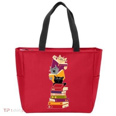 Funny Cats Reading Books Reading Book Lover Tote Bag