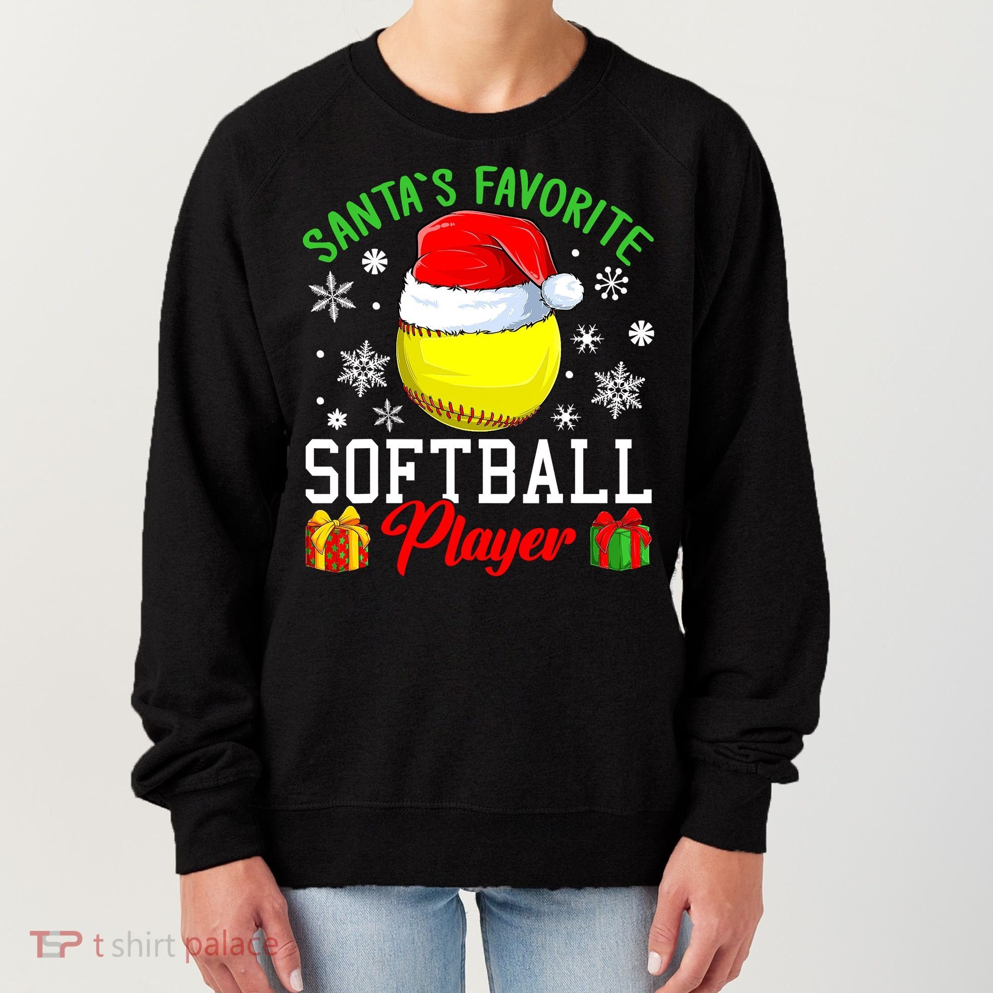 Funny Chillin' Snowman Softball Ball Ugly Christmas Sweater Women's Sweatshirt