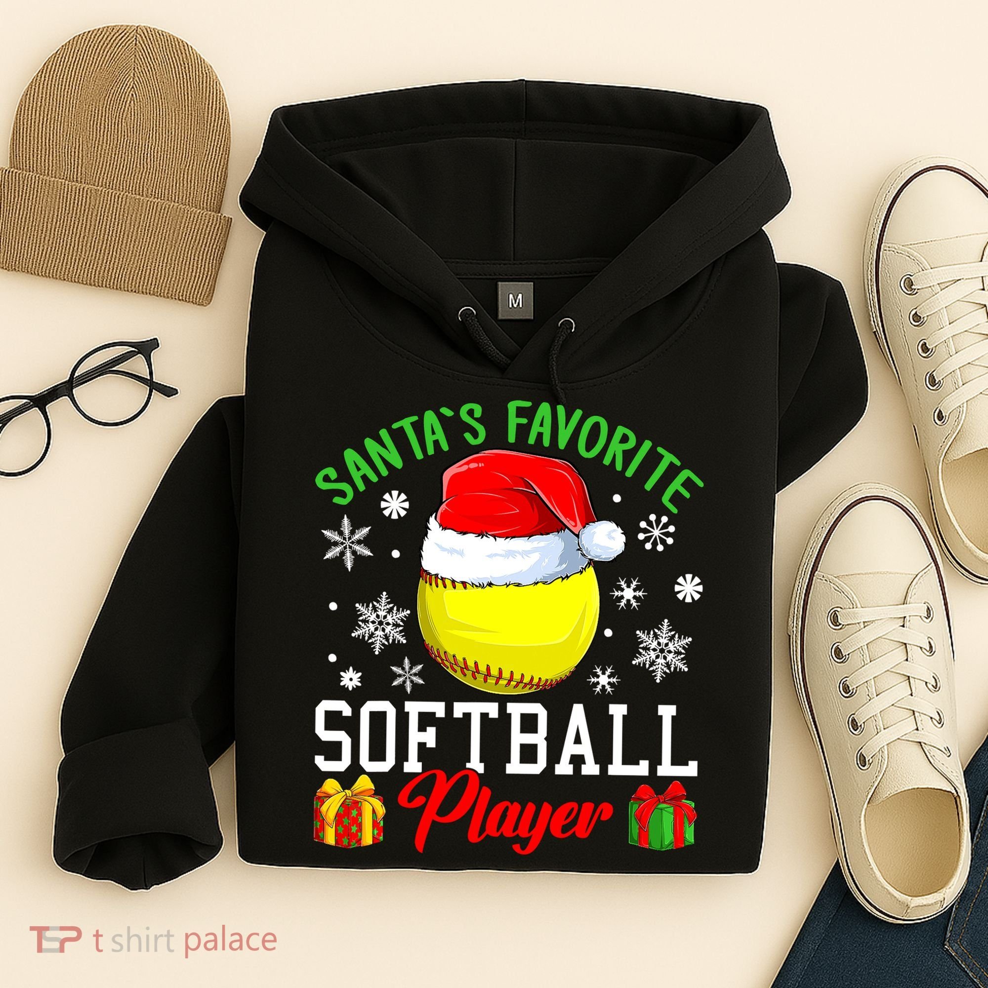 Funny Chillin' Snowman Softball Ball Ugly Christmas Sweater Hoodie
