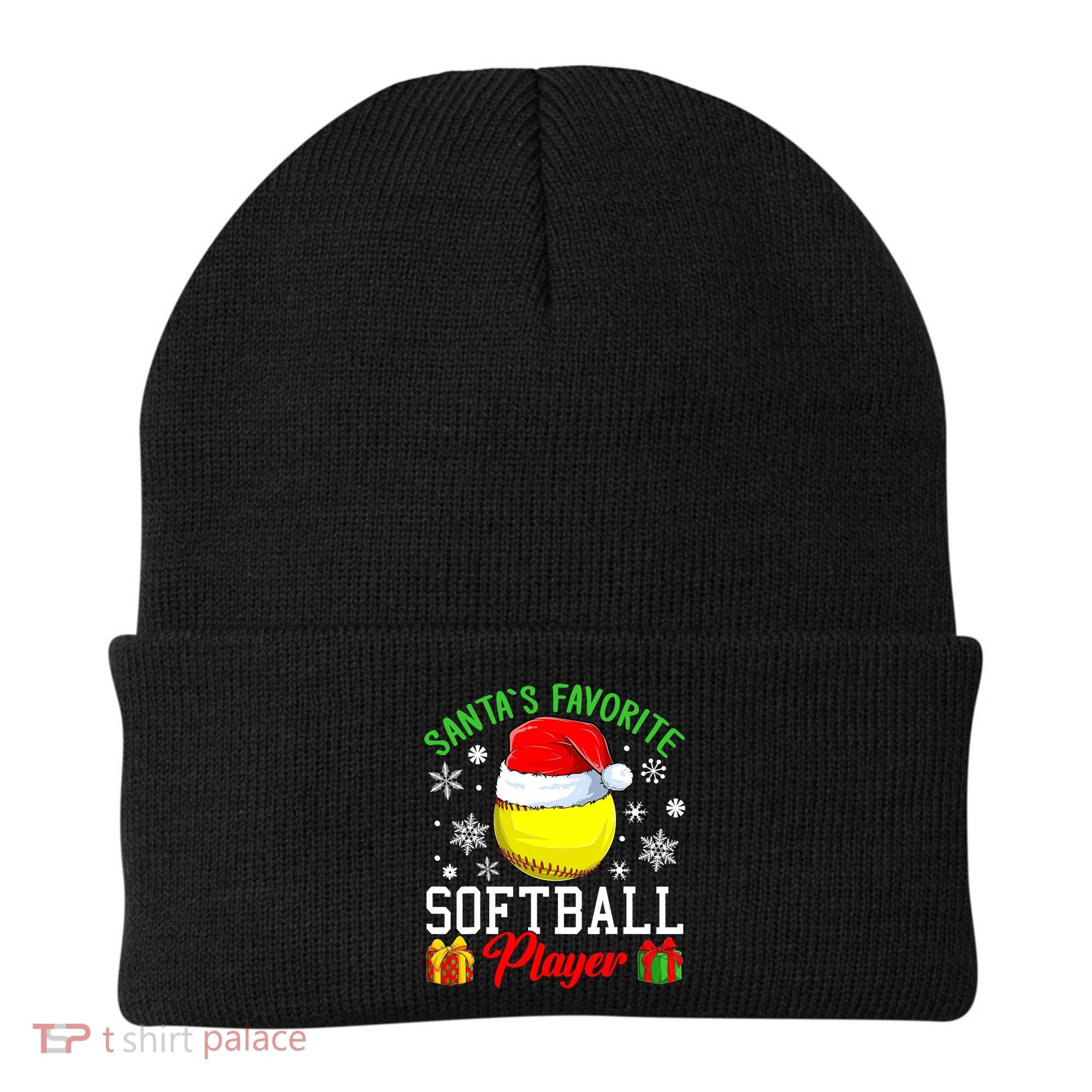Funny Chillin' Snowman Softball Ball Ugly Christmas Sweater Beanie