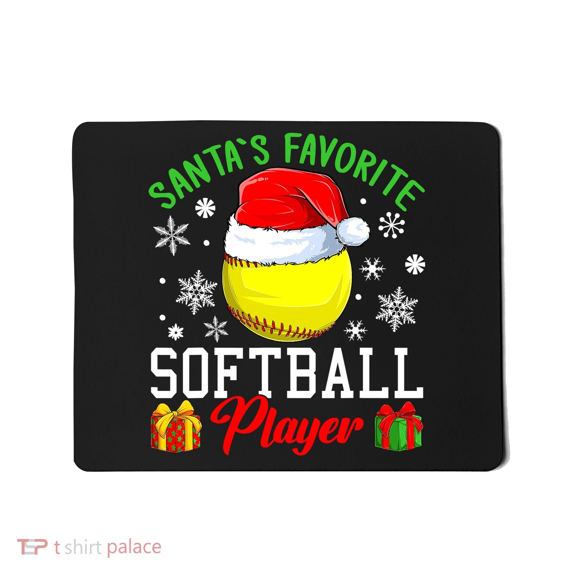 Funny Chillin' Snowman Softball Ball Ugly Christmas Sweater Mousepad