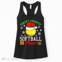 Funny Chillin' Snowman Softball Ball Ugly Christmas Sweater Women's Tank Top thumb 0