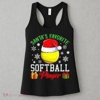 Funny Chillin' Snowman Softball Ball Ugly Christmas Sweater Women's Tank Top thumb 3