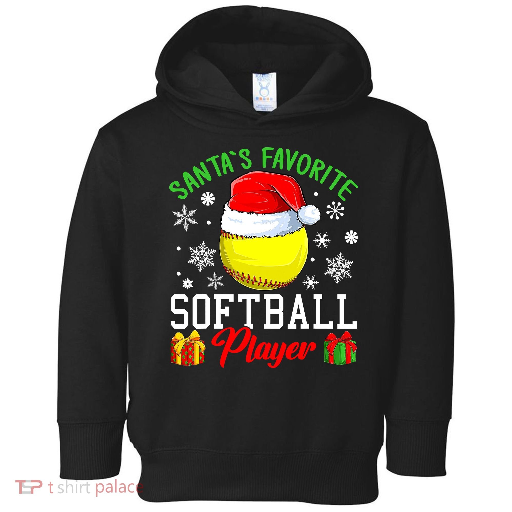 Funny Chillin' Snowman Softball Ball Ugly Christmas Sweater Toddler Hoodie