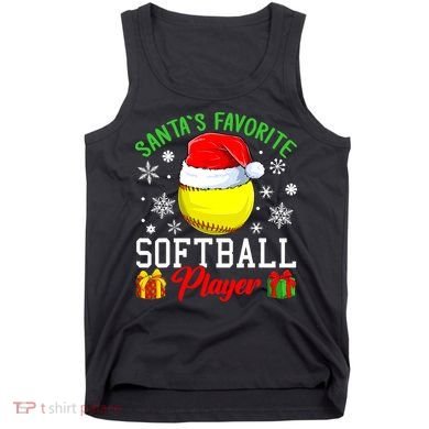 Funny Chillin' Snowman Softball Ball Ugly Christmas Sweater Tank Top