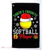 Funny Chillin' Snowman Softball Ball Ugly Christmas Sweater Golf Towel thumb 0