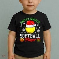 Funny Chillin' Snowman Softball Ball Ugly Christmas Sweater Toddler T-Shirt thumb 2