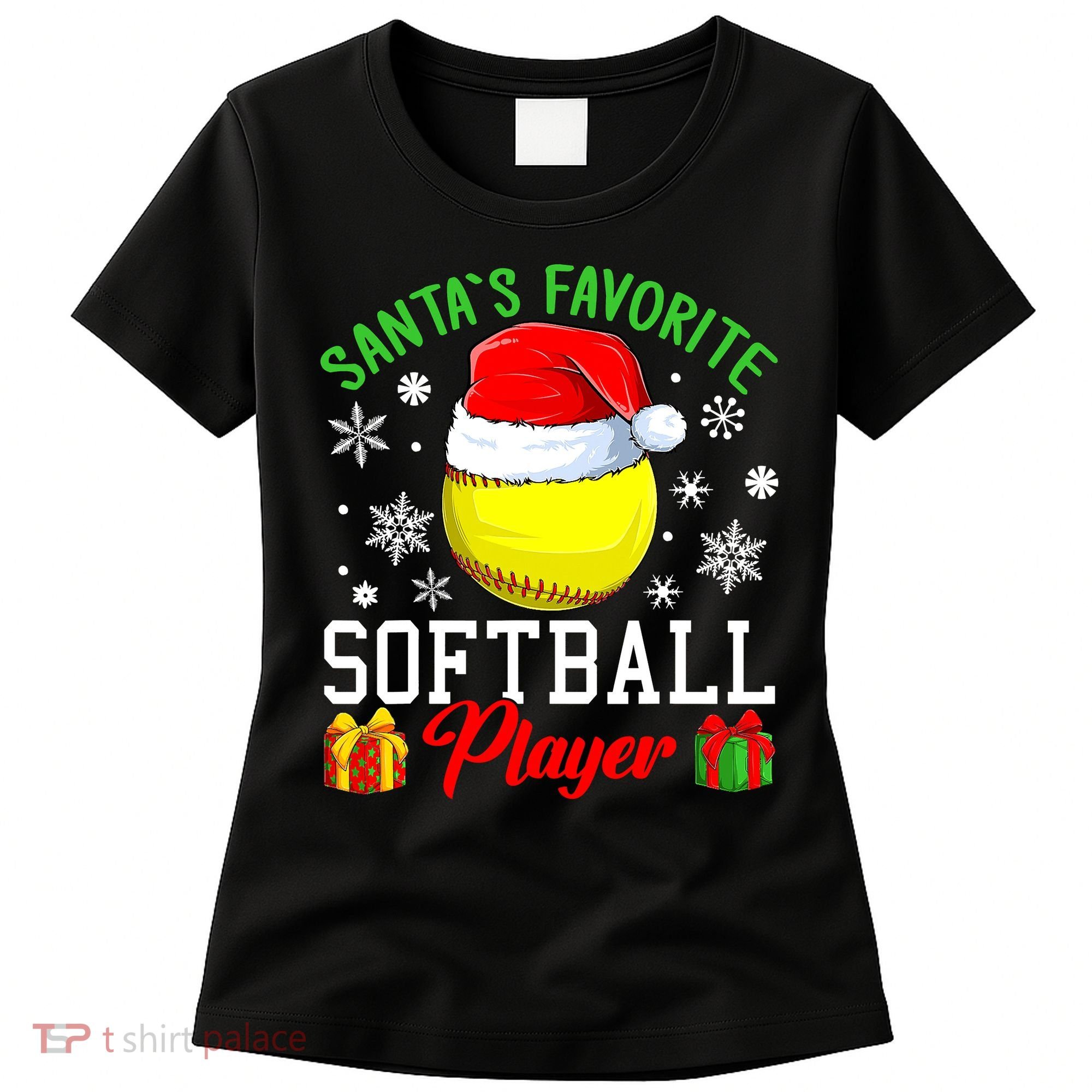 Funny Chillin' Snowman Softball Ball Ugly Christmas Sweater Women's T-Shirt