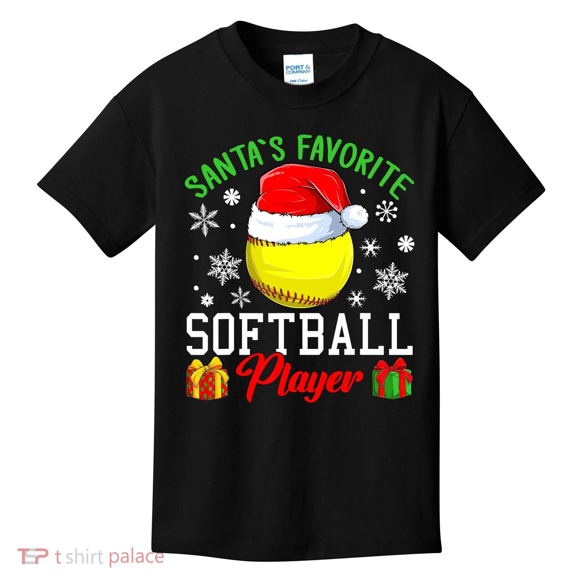 Funny Chillin' Snowman Softball Ball Ugly Christmas Sweater Kids T-Shirt