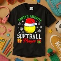 Funny Chillin' Snowman Softball Ball Ugly Christmas Sweater Kids T-Shirt thumb 3