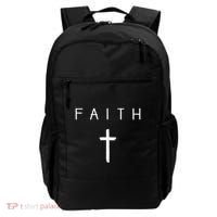 Faith Cross Subtle Christian Minimalist Religious Faith Backpack thumb 0
