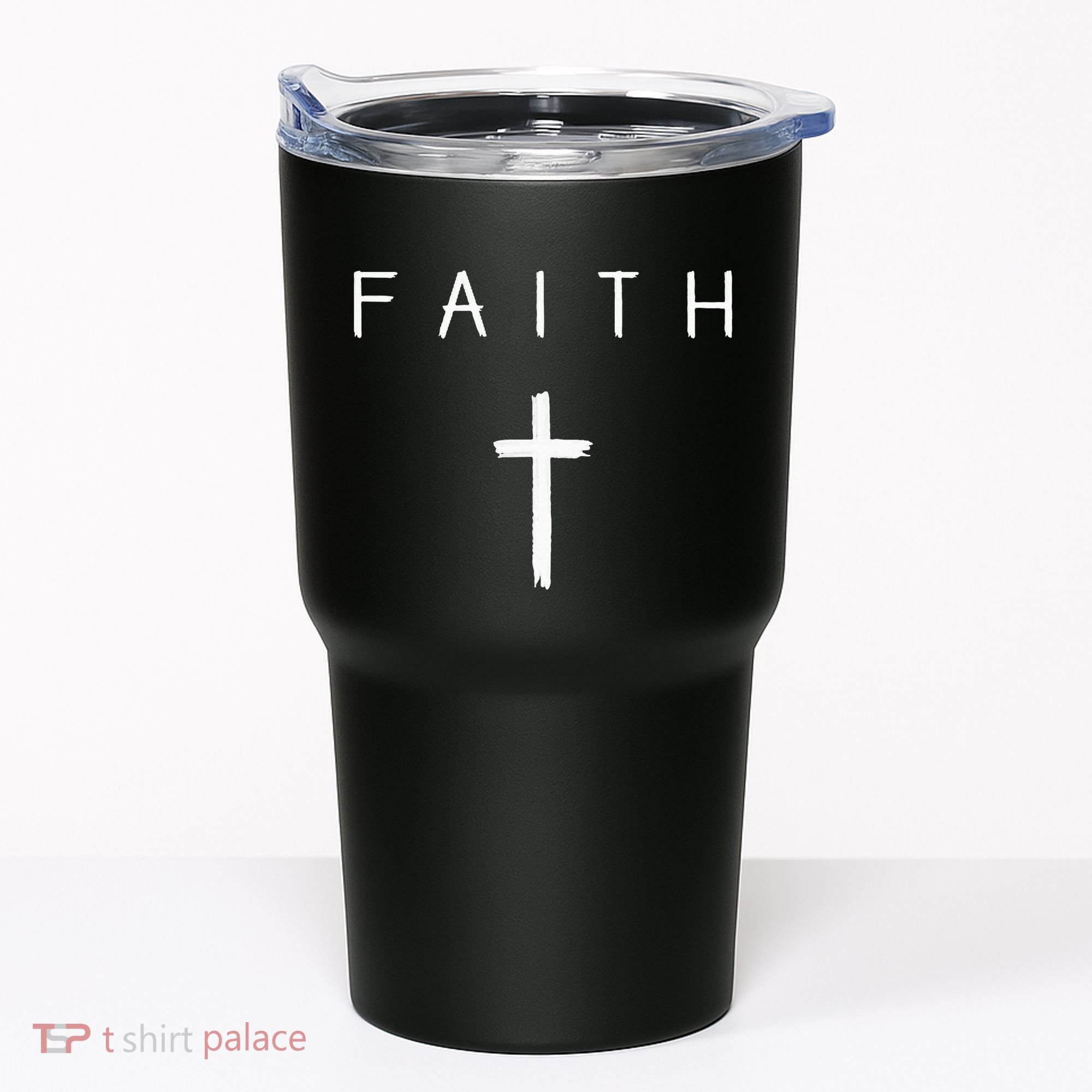 Faith Cross Subtle Christian Minimalist Religious Faith Tumbler
