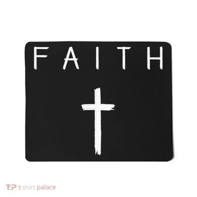 Faith Cross Subtle Christian Minimalist Religious Faith Mousepad