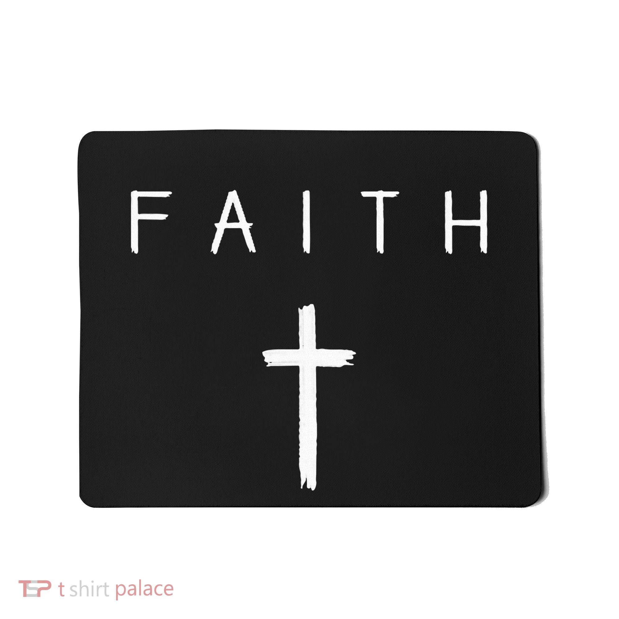 Faith Cross Subtle Christian Minimalist Religious Faith Mousepad