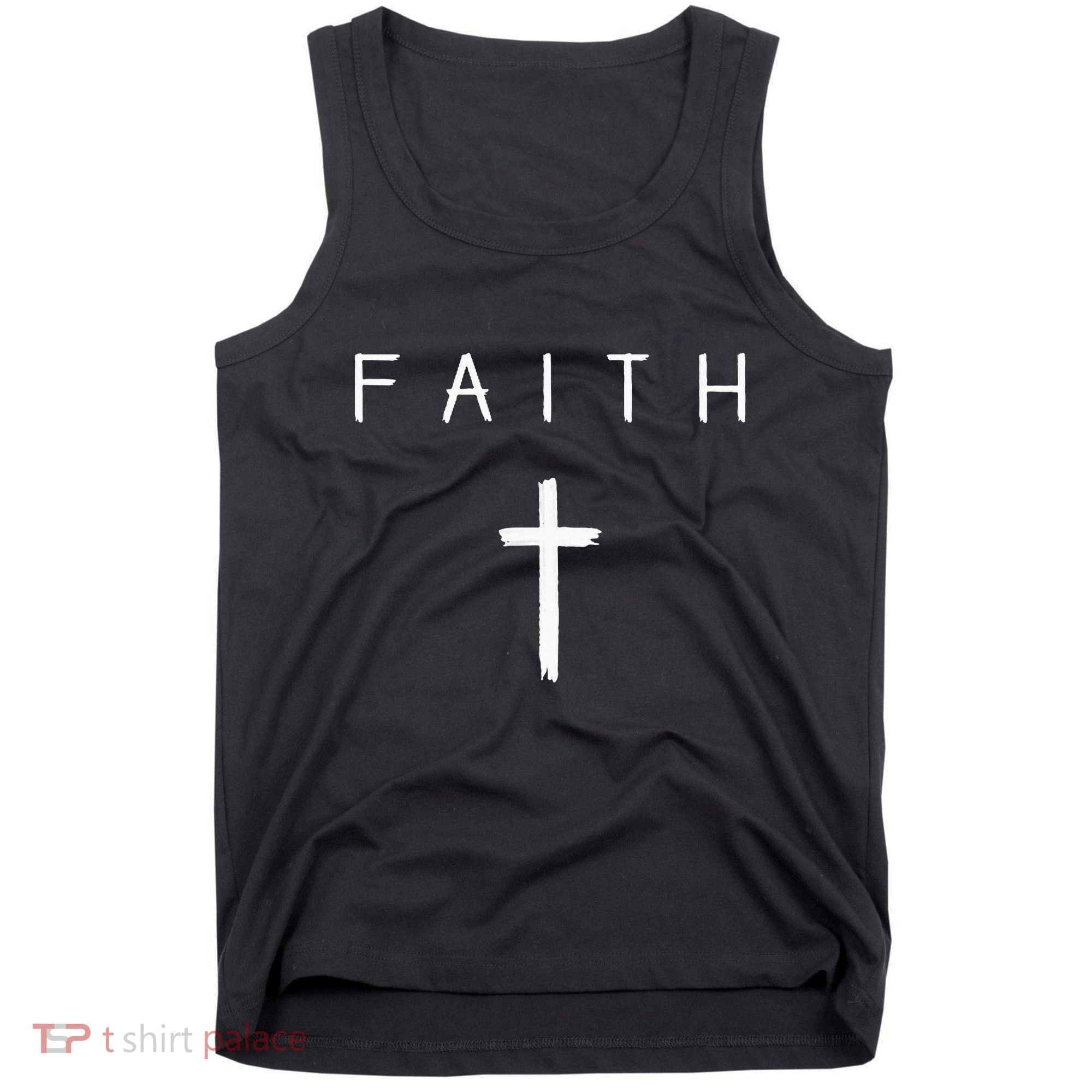 Faith Cross Subtle Christian Minimalist Religious Faith Tank Top