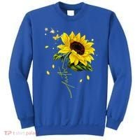 Faith Cross Sunflower Butterflies Flowers Christians Jesus Sweatshirt thumb 0