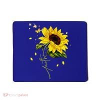 Faith Cross Sunflower Butterflies Flowers Christians Jesus Mousepad thumb 0