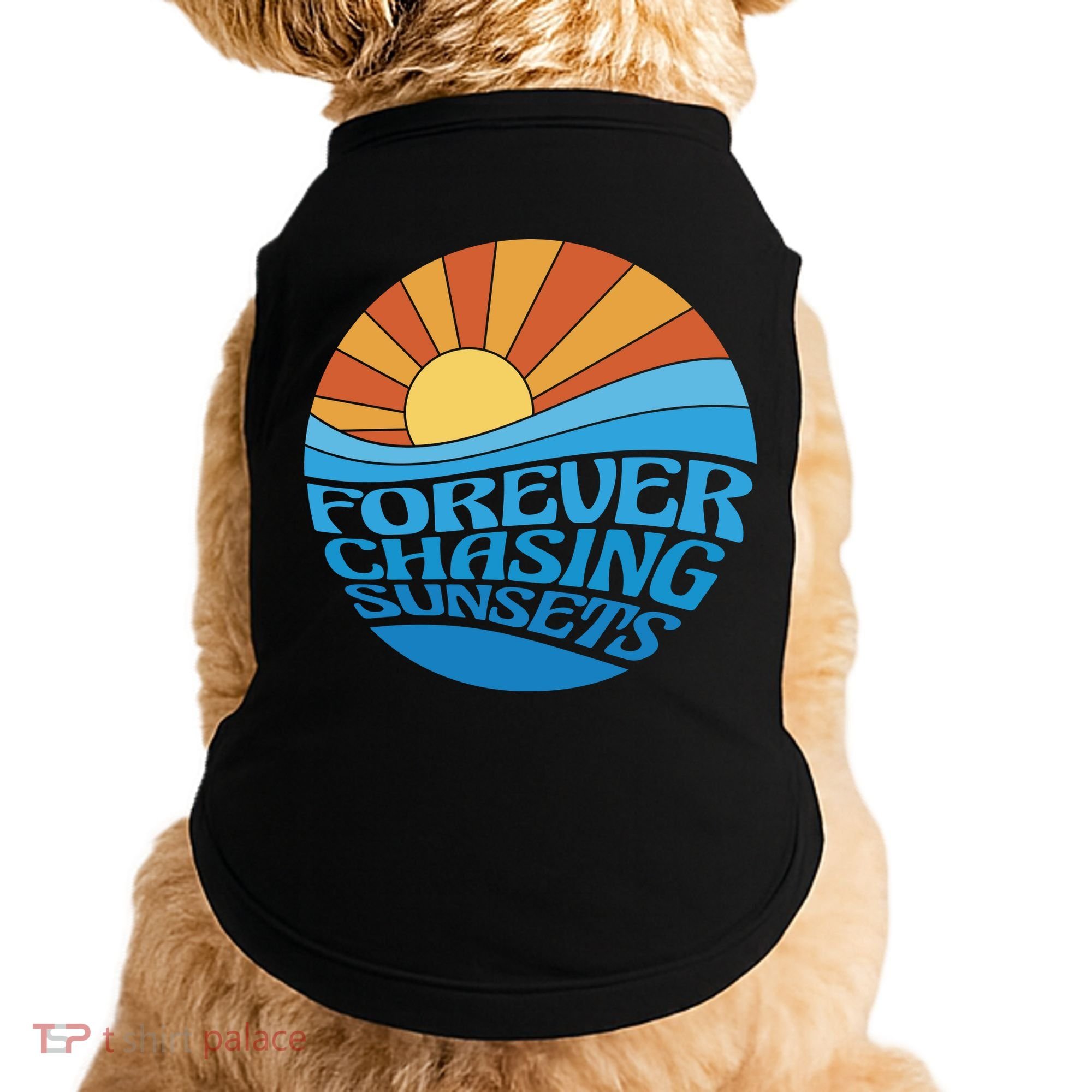 Forever Chasing Sunsets Retro Doggie Tank