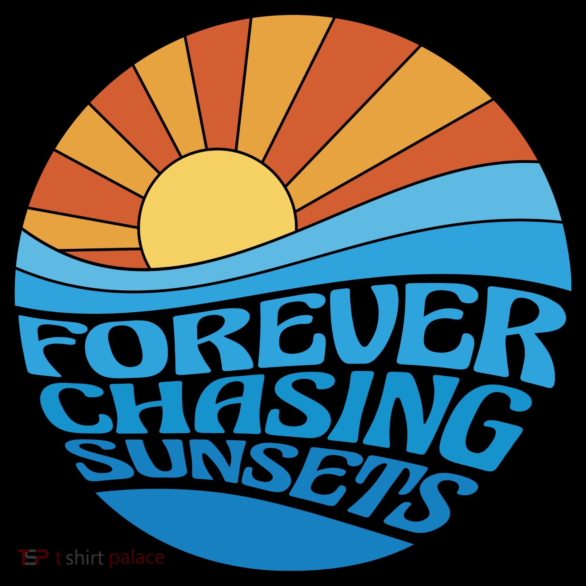 Forever Chasing Sunsets Retro Doggie Tank