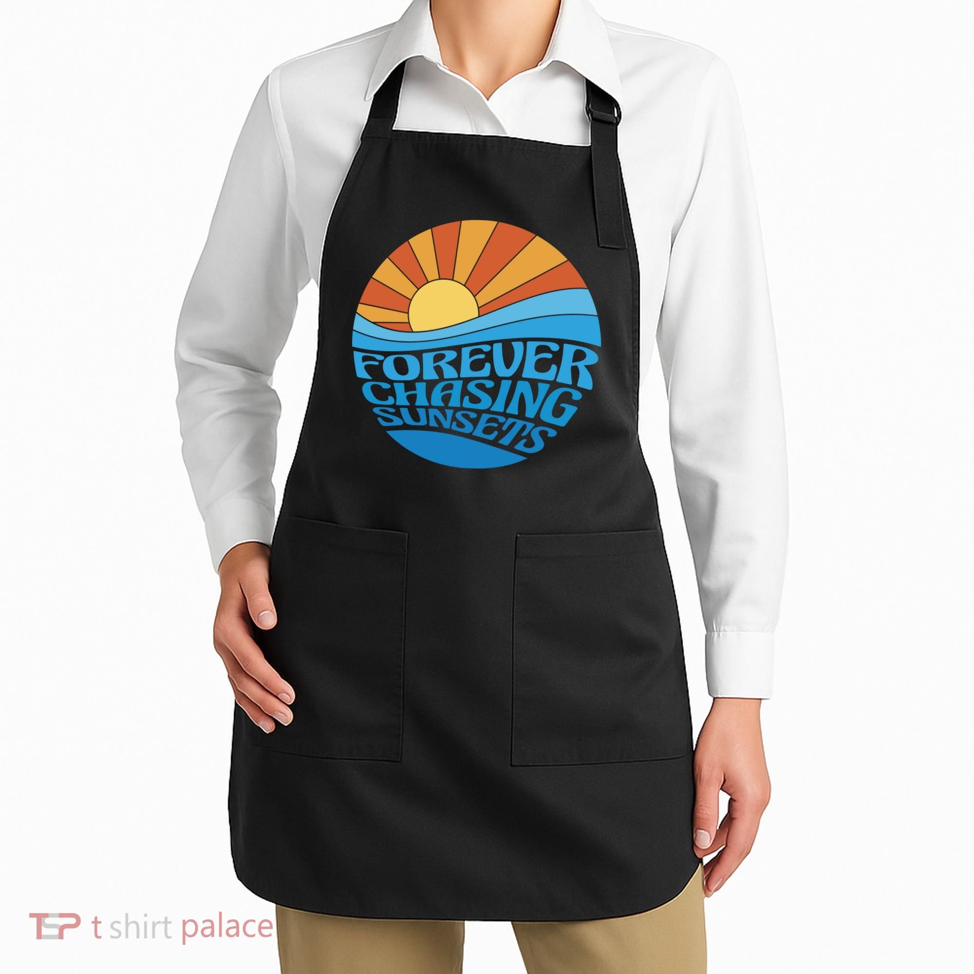 Forever Chasing Sunsets Retro Apron