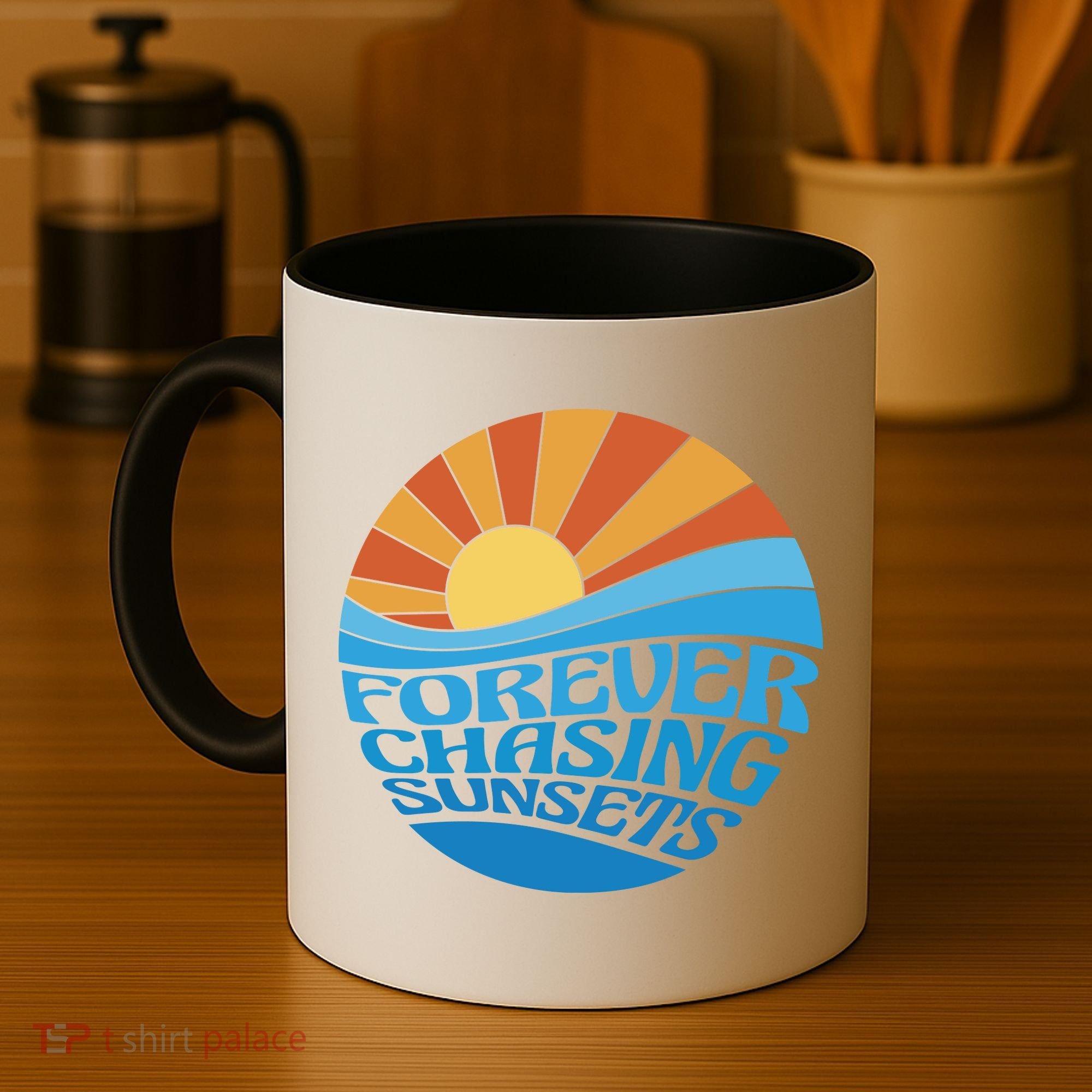 Forever Chasing Sunsets Retro Coffee Mug
