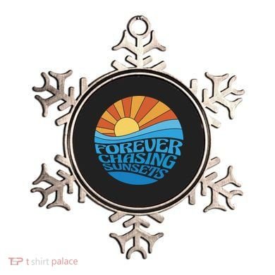 Forever Chasing Sunsets Retro Ornament