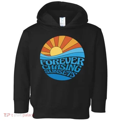 Forever Chasing Sunsets Retro Toddler Hoodie