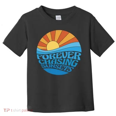 Forever Chasing Sunsets Retro Toddler T-Shirt