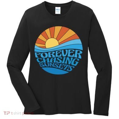 Forever Chasing Sunsets Retro Women's Long Sleeve Shirt