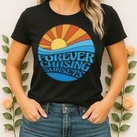 Forever Chasing Sunsets Retro Women's T-Shirt thumb 2