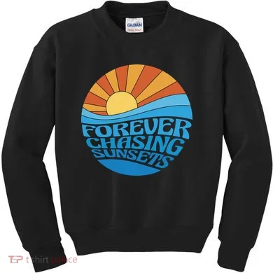 Forever Chasing Sunsets Retro Kids Sweatshirt