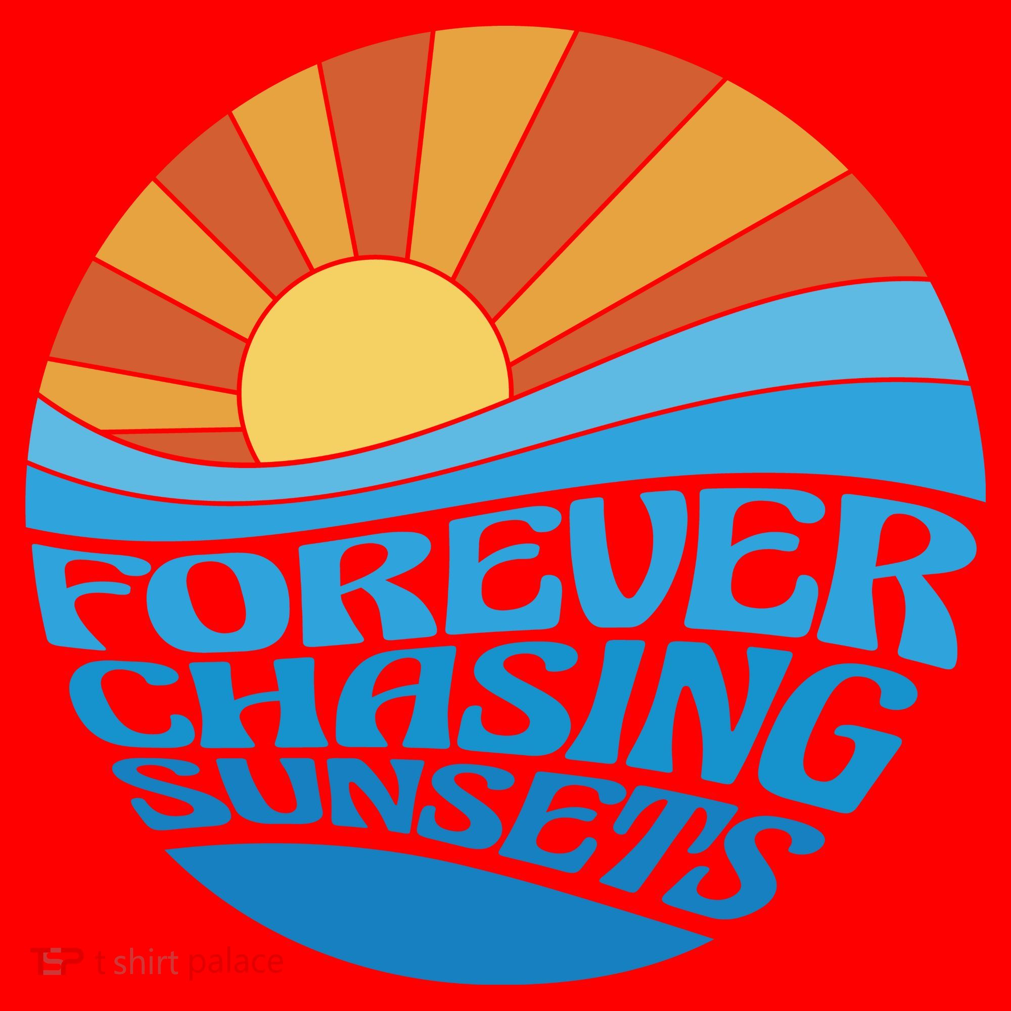 Forever Chasing Sunsets Retro Santa Hat