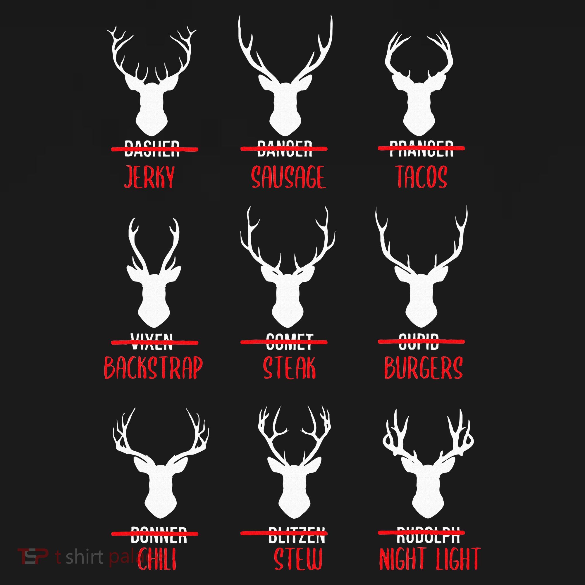 Funny Christmas Santa Reindeer List Pajamas For Deer Hunters Mousepad
