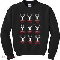 Funny Christmas Santa Reindeer List Pajamas For Deer Hunters Kids Sweatshirt thumb 0