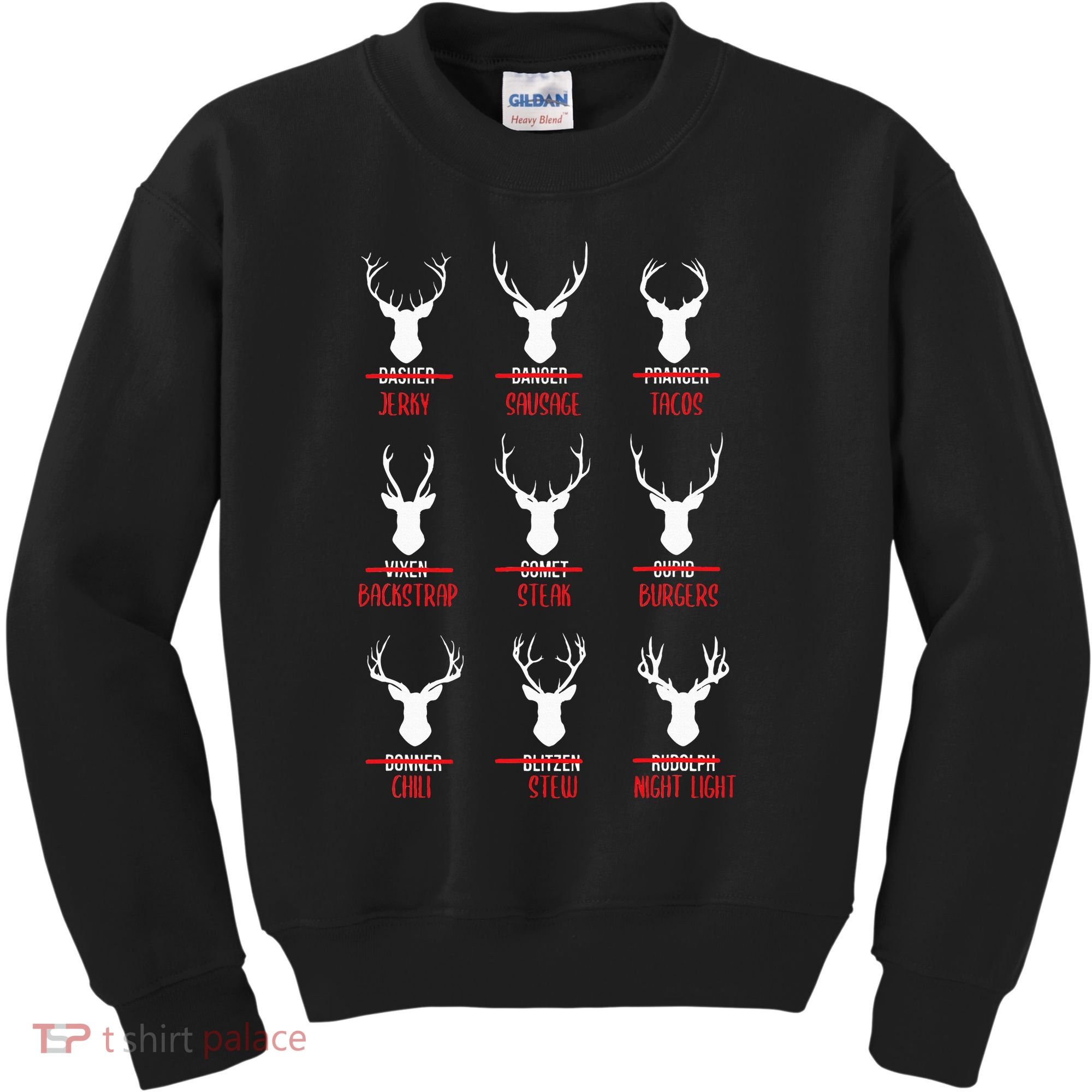 Funny Christmas Santa Reindeer List Pajamas For Deer Hunters Kids Sweatshirt
