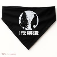 Funny Camping S For Men I Pee Outside Inappropriate USA-Made Doggie Bandana thumb 0