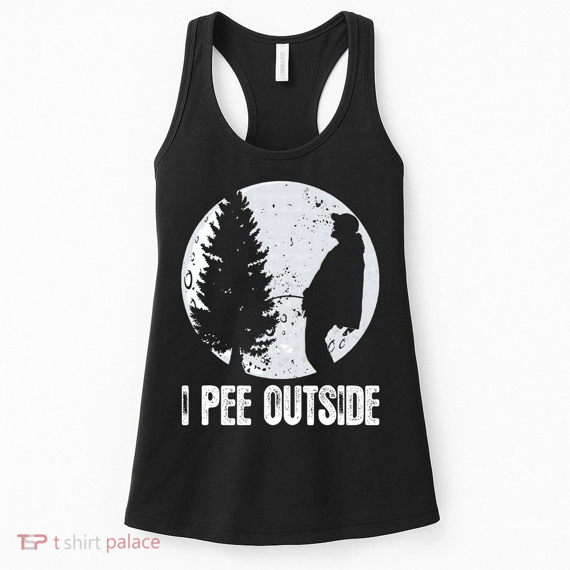 Funny Camping S For Men I Pee Outside Inappropriate Women's Tank Top