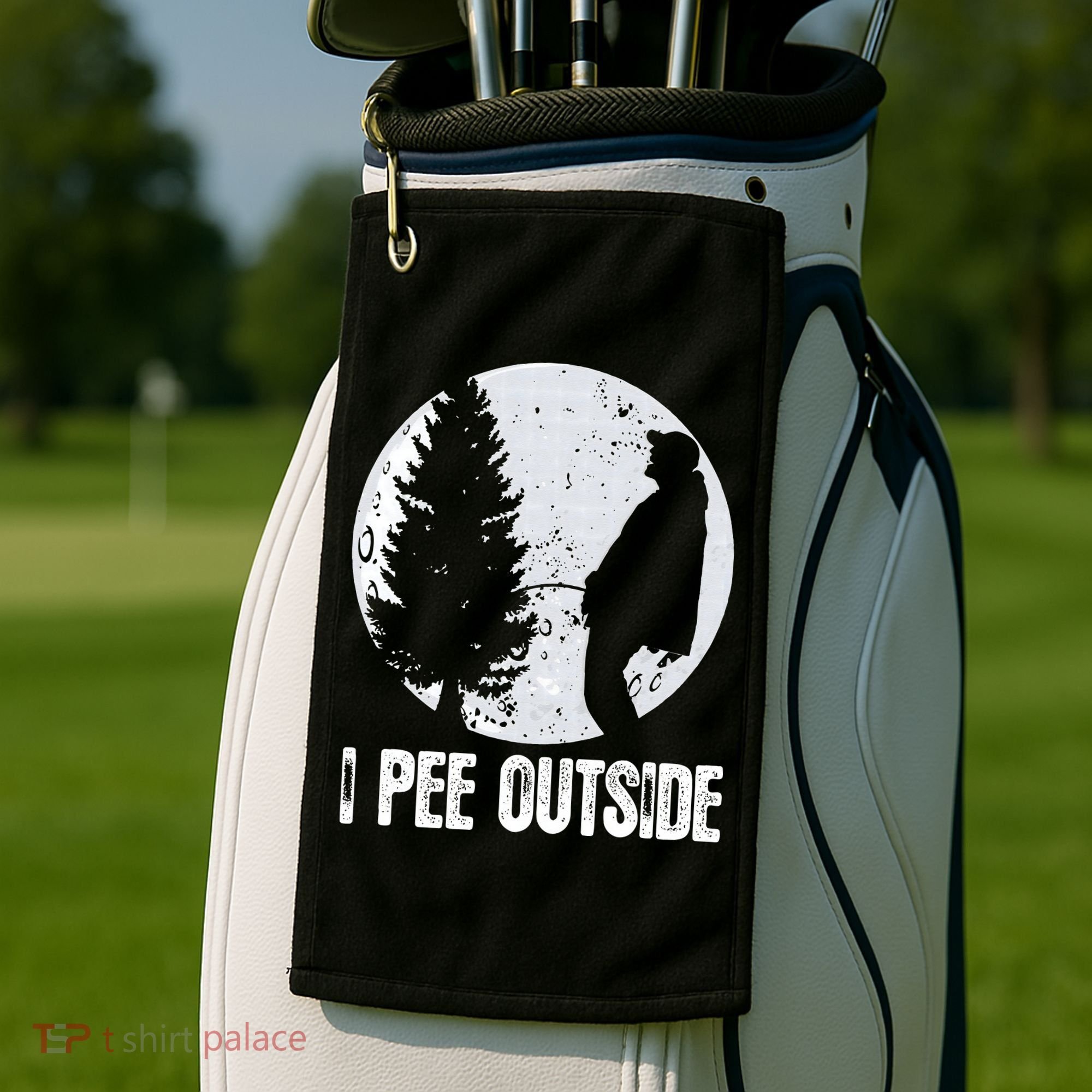 Funny Camping S For Men I Pee Outside Inappropriate Golf Towel