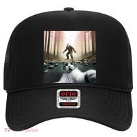 Funny Cat Selfie With Bigfoot Sasquatch Cat Bigfoot Vintage Hat thumb 0