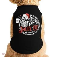 Funny Christmas Skeleton Doggie Tank thumb 0