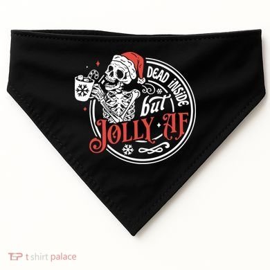 Funny Christmas Skeleton USA-Made Doggie Bandana