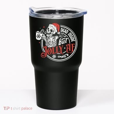 Funny Christmas Skeleton Tumbler