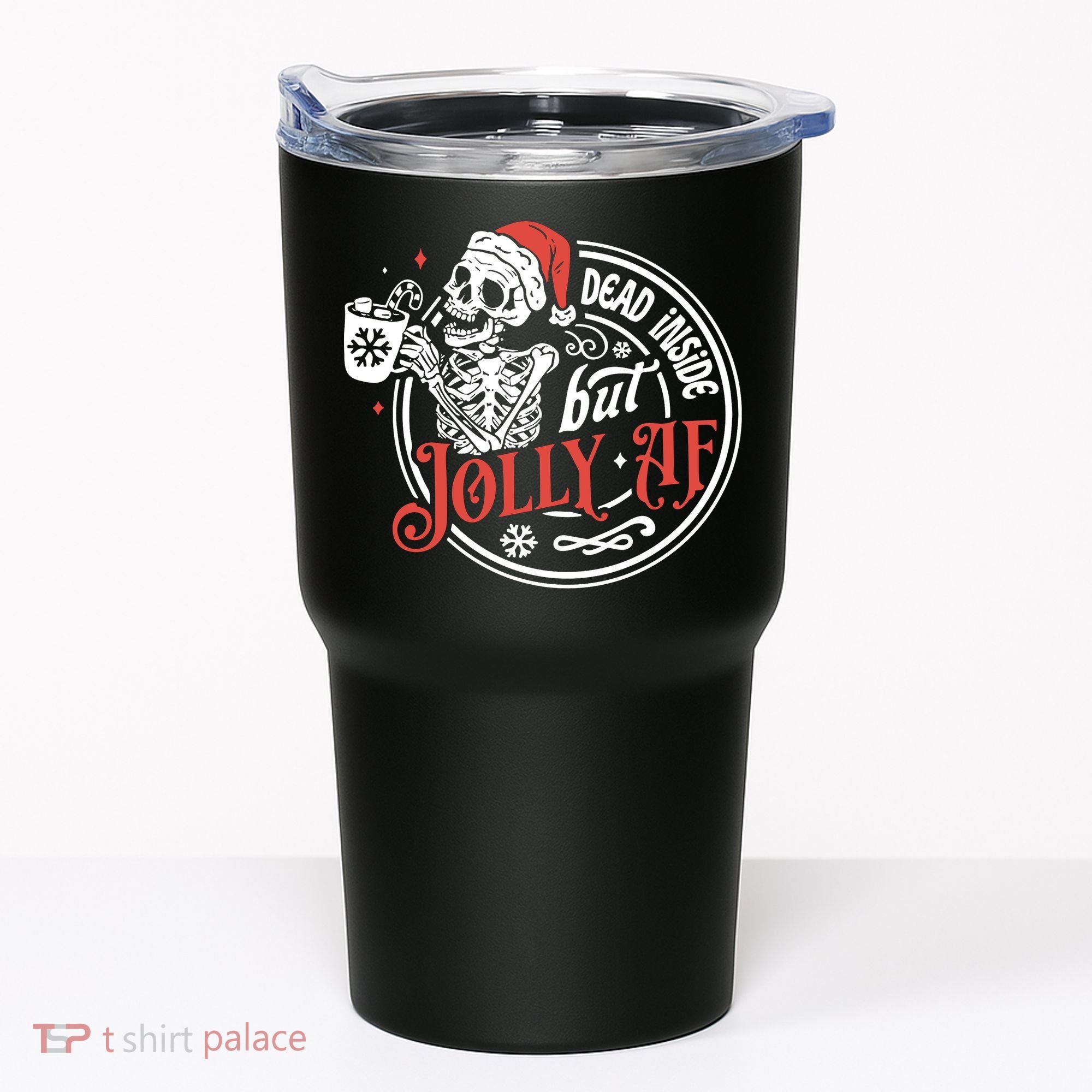 Funny Christmas Skeleton Tumbler