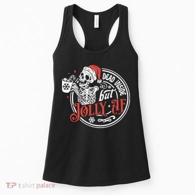 Funny Christmas Skeleton Women's Tank Top