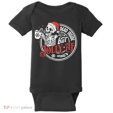 Funny Christmas Skeleton Baby Bodysuit