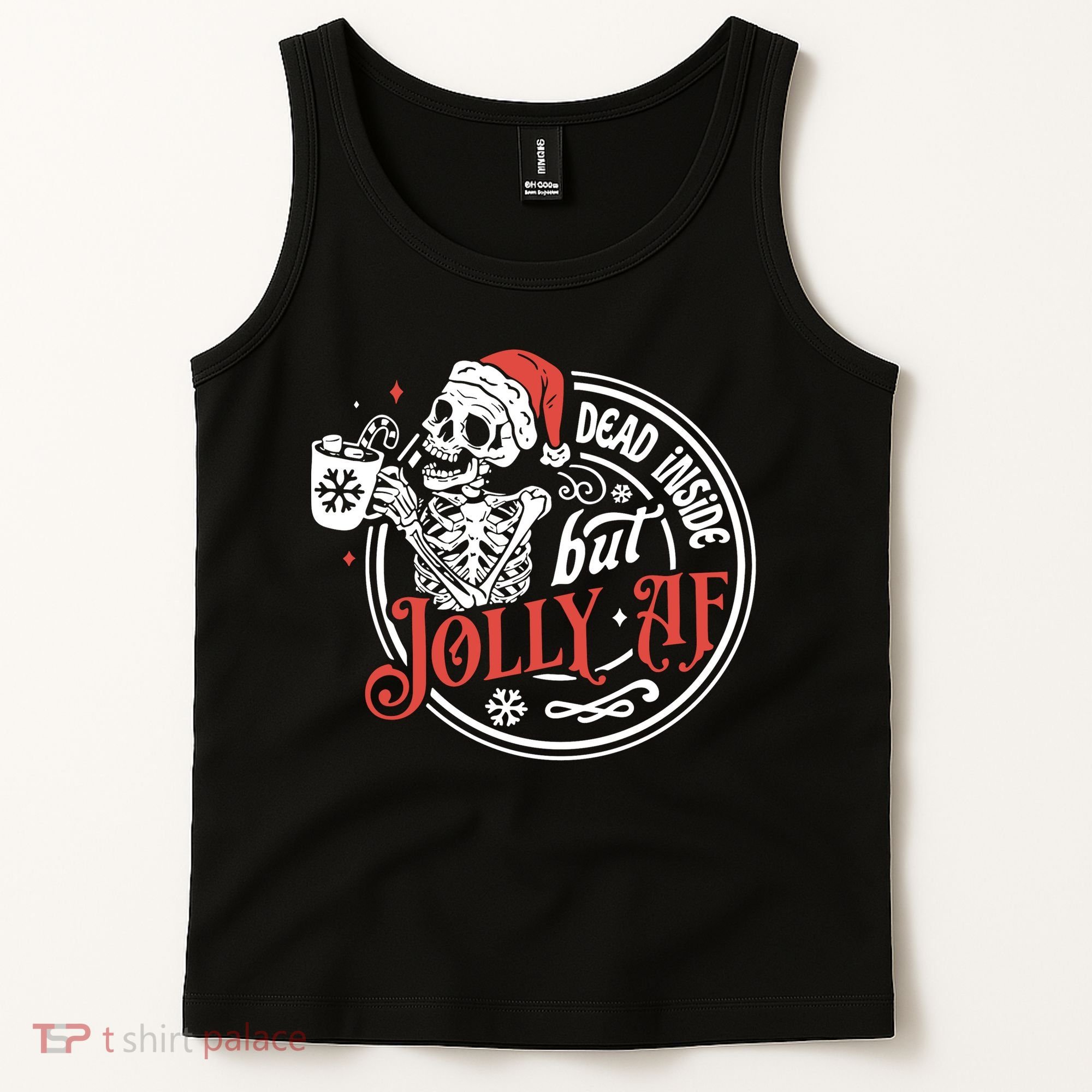 Funny Christmas Skeleton Tank Top